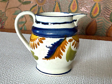 Antique Hand Painted French Faience Stoneware Pottery Pitcher picture