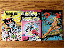 Vanguard Illustrated #2, Alien Worlds #2, Sheena 3-D #1 Dave Stevens comics lot picture