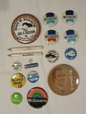 George McGovern, Eugene McCarthy Peace Anti Draft D.C. March Button 16 pc. Lot  picture