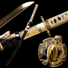 Japanese DRAGON Samurai KATANA Sword FULL TANG Sharp Blade 1095 Carbon Steel picture
