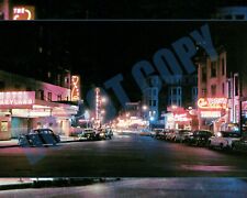 1950's Rush Street At Night in Chicago Illinois Collage Art 8x10 Photo picture