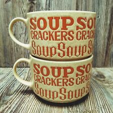 *2* VTG Soup & Crackers Set Stoneware Pottery Cup Mug Bowl Made in Japan picture