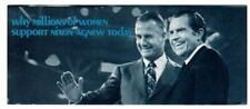 1968 Campaign Brochure Why Women Support Nixon Agnew picture