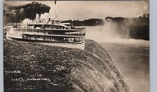 TASHMOD FERRY niagara falls ny real photo postcard rppc steamboat picture