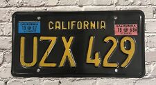 1967 1968 California Embossed Automobile License Plate # UZX 429 picture