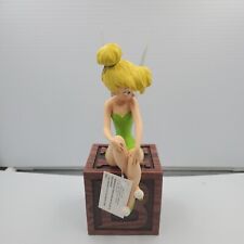 Disney Parks Peter Pan Tinkerbell on Alphabet Block Light up Wings Figurine Rare picture