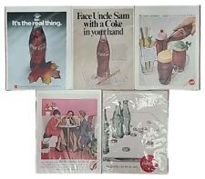 Vintage Coca Cola Print Ads Lot Of 5 50s-70s 14x11 picture