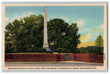c1950's Mary Mother of Washington Burial Monument, Fredericksburg VA Postcard picture