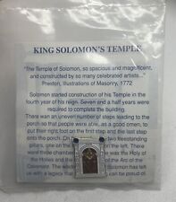 Free Masons Masonic King Solomon's Temple Lapel Pin 2000 2001 New In Package NJ picture