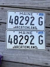 Maine 1985 Pair License Plate 1985 Pair  Maine License Plates picture