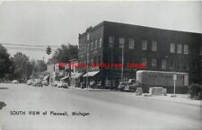 MI, Plainwell, Michigan, RPPC, Street Scene, South View, Michigan Card Photo picture