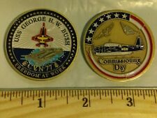 USS George H.W. Bush Challenge Coin CVN 77 US Navy Aircraft Carrier COMMISSION picture