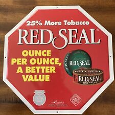 Red Seal tobacco metal stop sign 15”x15” picture