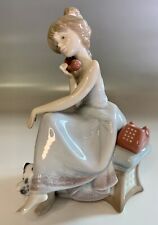 Lladro Figurine CHIT CHAT #5466 Glossy Girl on Phone with Dog Handmade in Spain picture