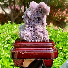 387G Beautiful Natural Purple Grape Agate Chalcedony Crystal Mineral Specimen picture