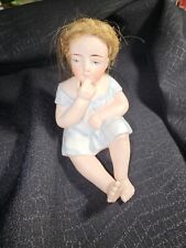 Antique GERMAN VICTORIAN HEUBACH Girl Doll With Wig BISQUE Figurine 4.5” picture