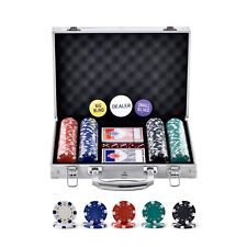 VEVOR 200-Piece Poker Chip Set with Aluminum Case Cards 11.5 Gram Casino Chips picture