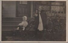 RPPC Postcard Little Girl Pushing Another Little Girl in Stroller picture