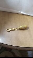 Vintage Gold Tone Football Key Chain Charm 1950-60s picture