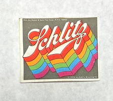 RARE VINTAGE 1976 SCHLITZ Iron On Applique Patch Decal Beer Memorabilia Colors picture