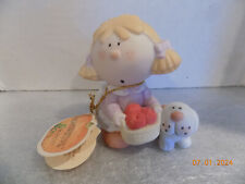Vintage Bumpkins Country Girl Collecting Apples With Dog 1984 - EC w/tags picture
