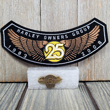 2008 HOG Harley Davidson Owners Group MC Rocker Jacket Patch & Ladies Pin LOH picture