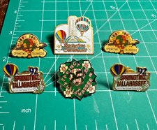 6pc Springtime Tallahassee Lapel Pins Hot Air Balloons 1990 92 94 picture