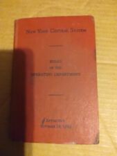 Vintage 1956 New York Central System Rules of the Operating Department Book picture
