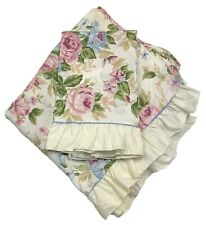 Vintage JCPenny Queen Sheet Set & Queen 1-Pillowcase, Floral, Ruffle 3PC picture