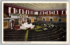 Washington D.C. - Interior Design of Hall of Representatives - Vintage Postcard picture