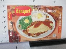 BANQUET TV DINNER box 1960s TURKEY vintage frozen food INCOMPLETE C1 picture