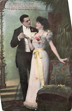 Vintage Postcard 1908 Lovers Couple Dating Courting Sweet Romance picture
