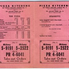 c1950s St. Paul, MN Earl's Pizza Kitchens Take Out Order Menu Card Fine Food C44 picture