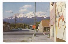 1963 MT SHASTA CALIFORNIA DOWNTOWN OLD CARS TRUCK VINTAGE POSTCARD CA  picture