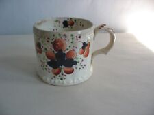 Gaudy Dutch Welsh Mid 19th c Staffordshire porcelain England mug cup Floral Dot picture