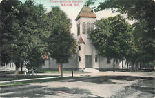 VINTAGE WAUPUN WI WISCONSIN POSTCARD CONGREGATIONAL CHURCH 1909 042523 S picture