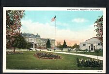 REDLANDS, CA *  HIGH SCHOOL ~ MAIN BUILDING & AUDITORIUM  * UNPOSTED WB c 1920s picture