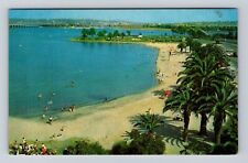 San Diego CA-California, Aerial Mission Bay Park, Vintage c1973 Postcard picture