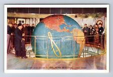New York City NY, The New Building, Lobby & Globe, Vintage Souvenir Postcard picture