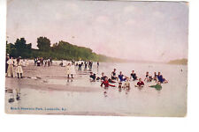 Postcard: Beach Shawnee Park, Louisville, KY (Kentucky) - bathers; postmark 1909 picture