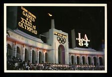 Olympics postcard 1984 Los Angeles, California CA stadium greetings chrome picture