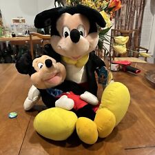 Mickey Mouse Plush Large Tuxedo, Applause 27 inch NWT And Vintage Hand Puppet picture