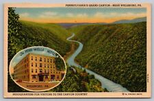 Postcard Penn Wells Hotel Pennsylvania Grand Canyon Wellsboro PA picture