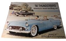 '56 Thunderbird America's Most Exciting Car'Ford Motor Tin Sign Wall Decor 16x12 picture
