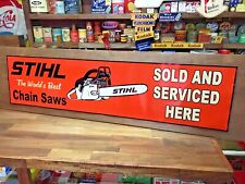 Huge STIHL Chain Saws Sticker Sign 100cm Vintage Garage Advertising picture