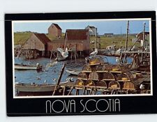 Postcard Nova Scotian Fishing Village Canada picture