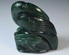 Green Aventurine Natural Gemstone Heron Shape Carving Item 245 Ct 1 Piece C-3002 picture