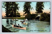 Detroit MI- Michigan, Bridge, Belle Isle, Antique, Vintage c1908 Postcard picture