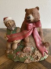 1997 Cairn Studios Tom Clark “Cairn Christmas 1997” Gnome & Bear Figurine - 7” picture