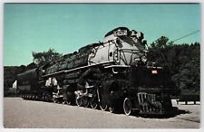 Postcard VT Locomotive Steam Train Union Pacific 4012 View Bellows Falls Vermont picture